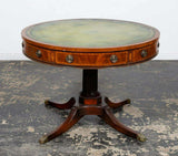 Table, Leather-Top Drum, Baker, Regency Style, Vintage / Antique, 1900s, Beauty!! - Old Europe Antique Home Furnishings