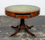 Table, Leather-Top Drum, Baker, Regency Style, Vintage / Antique, 1900s, Beauty!! - Old Europe Antique Home Furnishings