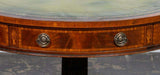 Table, Leather-Top Drum, Baker, Regency Style, Vintage / Antique, 1900s, Beauty!! - Old Europe Antique Home Furnishings