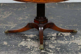 Table, Leather-Top Drum, Baker, Regency Style, Vintage / Antique, 1900s, Beauty!! - Old Europe Antique Home Furnishings