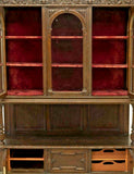 Vitrine Cabinet, Display, Oak, Spanish Renaissance Revival Glaze, Handsome !! - Old Europe Antique Home Furnishings