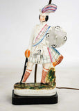 Lamps, Porcelain, Figural, Pair Victorian Dresden Style, Vintage, Beautiful Set! - Old Europe Antique Home Furnishings